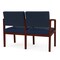 Lesro Lenox 2 Seat Tandem Seating W/ Arm, 44 in W 26 in L 31.5 in H LW2103 - alternate 3